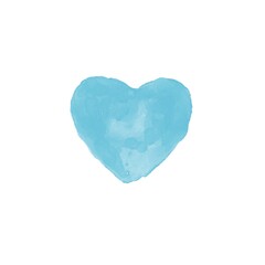 Watercolor heart. A smear, a stroke of paint. The heart icon.