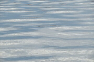 Closeup of light blue river water texture, natural background