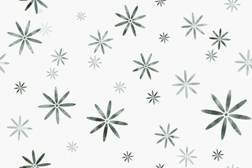 Vector Seamless shape of flower pattern on background.
