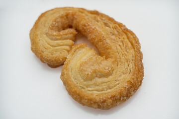 bakery product called traditional puff pastry palmerita from cordoba argentine