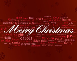 merry christmas lettering and words
