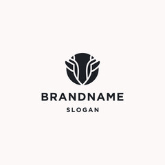 Deer abstract logo icon design template 