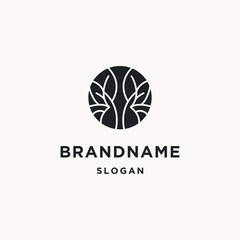 Tree abstract logo icon design template 