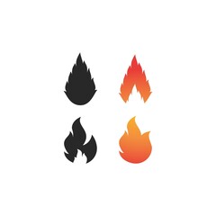 Fire flame Logo Template vector icon Oil, gas and energy logo