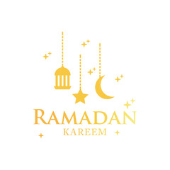 Ramadan. Muslim holiday lettering logo design. Ramadan Kareem holiday calligraphy design