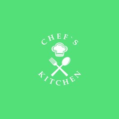 Simple logo restaurant. Chef's kitchen vector illustration template design 