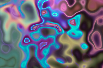Abstract multicolored textural liquid background.