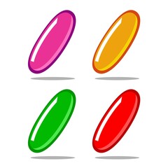 colorfull multivitamin capsule set