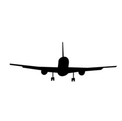 Fototapeta na wymiar commercial airplane silhouette