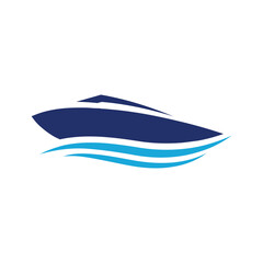 boat logo icon design illustration