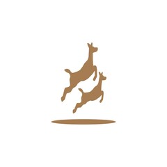 Fototapeta na wymiar deer icon logo vector illustration