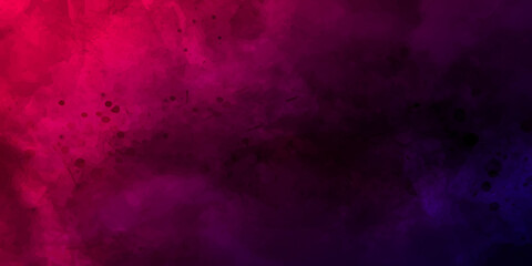 Abstract night sky space watercolor background with stars. watercolor red pink blue gradient nebula universe. watercolor hand-drawn illustration. Pink watercolor ombre leaks and splashes texture. 