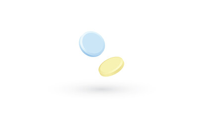 Colorful pills or aspirin tablets pharmacy and medical 