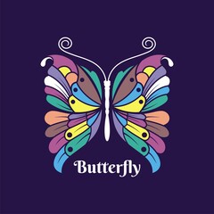 Butterfly vector and illustration in colorful design