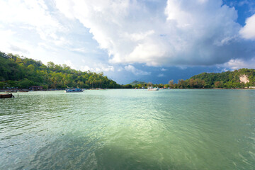 tropical island in the sea