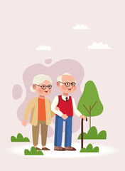 old couple in the camp