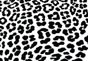 Vector black Leopard, Cheetah Seamless Print Pattern for printing, cutting, and crafts. 