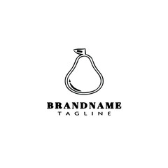 avocado fruit cartoon logo icon design template vector illustration