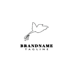 bird logo cartoon icon design template black isolated vector shape