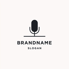Podcast logo icon design template 