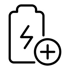 Fototapeta premium charging line icon