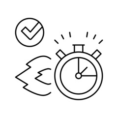 fast delivery service line icon vector illustration