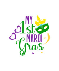 Mardi Gras SVG Bundle, Fat Tuesday Svg, Carnival Svg, Funny Mardi Gras SVG, Beads Bling Svg, king cake, Svg files for cricut, Silhouette