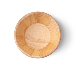 wood bowl isolated on white background