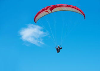 Freedom at its finest. Paragliding on a sunny day.