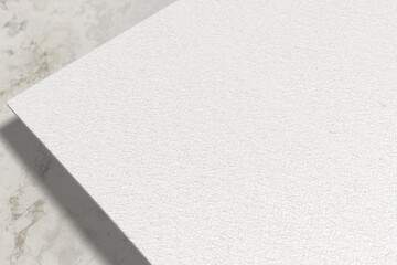 Real white paper for mockup on the ceramic background
