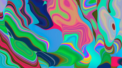 Abstract multicolored textural liquid background.