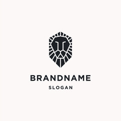 Lion abstract logo icon design template 