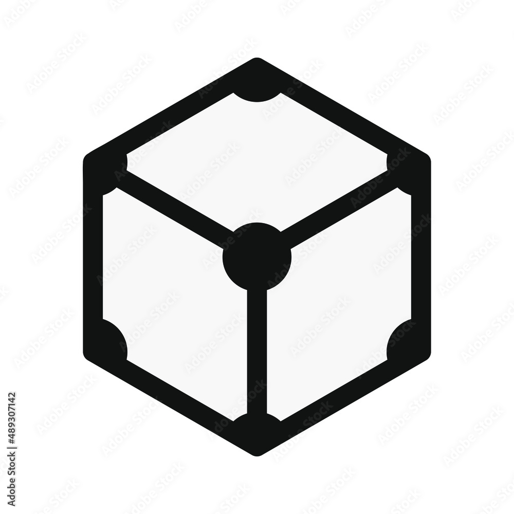 Leinwandbilder Blockchain network icon vector design vector template. Crypto currency smart contract protocol. Global data linked online.