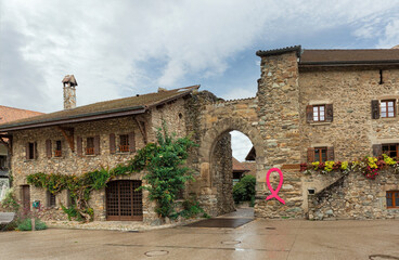 Old town Yvoire on Lake Geneva