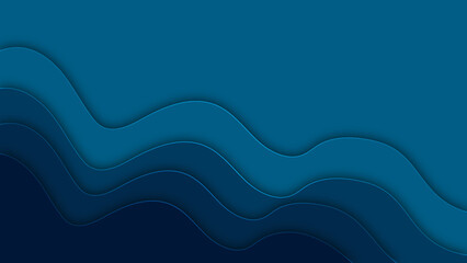 Fototapeta na wymiar abstract blue wave background, Blue gradient vector banner. Business minimal abstract background with copy space