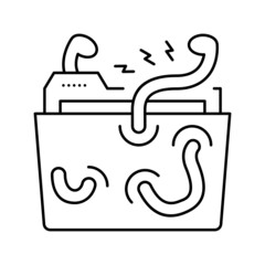 information security line icon vector illustration