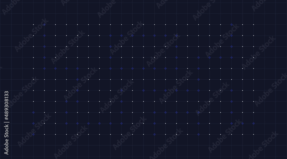 Poster Technology linked line dots global data dark banner background template. Global network data futuristic.