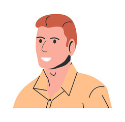 Happy Man in Casual Clothes Isolated.