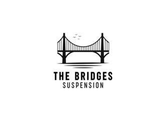 Modern bridge construction logo Design Vector Illustration. 