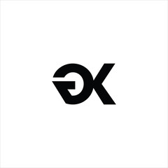 letter g k logo vector template