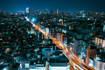 三軒茶屋から六本木・芝方面の都市夜景