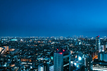 三軒茶屋から世田谷区の住宅街の夜景