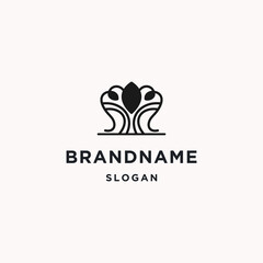 Crown logo icon design template 