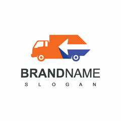 Truck Logo Design Template, Logistic, Transport And Shipping Company Icon