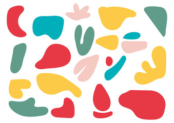 Set of fluid abstract shapes in trendy minimal design