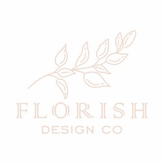 flower outline logo design illustration