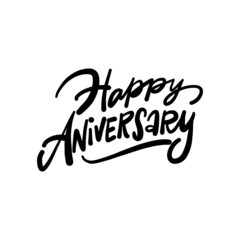 Happy aniversary - handwritten phrase