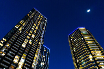 Night view of high-rise condominiums in Tokyo, Japan_55
