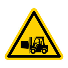 Forklift truck sign,Hazard warning forklift