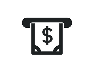 Cash withdrawal icon. Withdraw icon cash money withdrawal simple icon